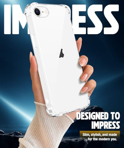 Image of WOW IMAGINE Clear Back Cover Case for iPhone 16e | iPhone 17e | Shockproof Soft TPU Case | Cushioned Edges for Ultimate Protection Back Cover Case - Transparent