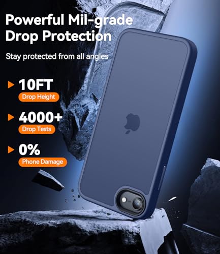 Image of CANSHN Shockproof for iPhone 8 /7 & SE (3rd /2nd Gen) Case, Deep Blue