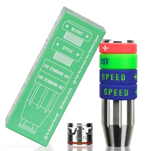 Big Crazy Golf Swing Speed Trainer Adjustable, Golf Training Equipment Three Weight Configuration Options, Golf Tempo Training Aids Connect Your Golf Clubs for Titleist
