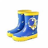 Sunnyuk Botas de goma para niños zapatos de lluvia de dibujos animados para niños pequeños lluvia niños botas de goma para bebés niñas niños pequeños zapatos impermeables bebé niñas botas impermeables