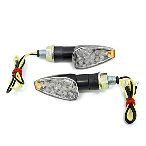 Feifeier 2Pcs Mini Stalk Arrow Motorcycle Led Turn Signals Indicators Blinkers Lights Fits Metric Cruisers Sport Bikes Choppers Harley Davidsons Suzuki Honda Kawasaki Yamaha #TOP6