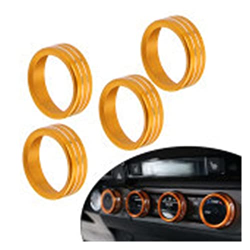 Botón de interruptor de aire acondicionado de coche, decoración naranja para 2016-2020 2