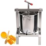 【Grande capacité】 ce presse-miel a une capacité de 10 L (2,6 gal), ce qui est suffisant pour répondre à vos besoins quotidiens. La poignée en T facilite l'extraction du miel. Un fin grillage métallique à l'intérieur du corps permet d'extraire la majeure partie de la cire d'abeille. Comparé à un presse-agrumes électrique, ce presse-miel manuel présente une oxydation minimale et une valeur nutritionnelle optimale, ce qui est bon pour la santé.