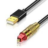 USB A to Optical Audio Adapter,Unidirectional USB to TOSLINK Optical Digital Converter Compatible with Windows/Laptop ONLY,NOT for TV Or Other Devices-6.6FT