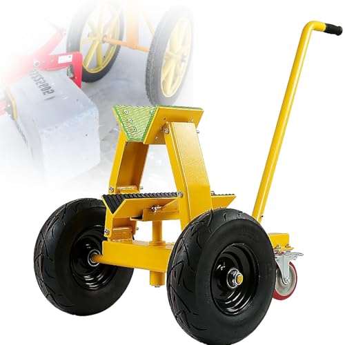 Carro móvil de alta resistencia con ruedas de freno universales, ideal para transporte de placas de yeso y ahorro de mano de obra