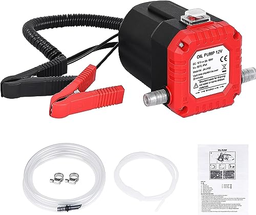 FreeTec Oil Change Pump Extractor,12V 60W Oil Diesel Fluid Extractor Pump, Oil Suction Pump, Oil Transfer Pump for Car Motorcycles Boats ATVs