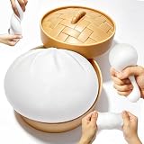 Dumpling Squishies with Box – Stretchy Sensory Squeeze Toy, Cute Kawaii Desk Stress Reliever, Soft & Durable Dumpling Fidget for Adults & Kids.