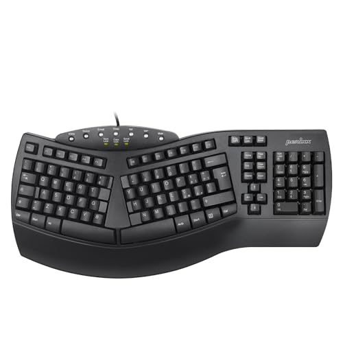 Perixx PERIBOARD-512 Tastiera Ergonomica Nera