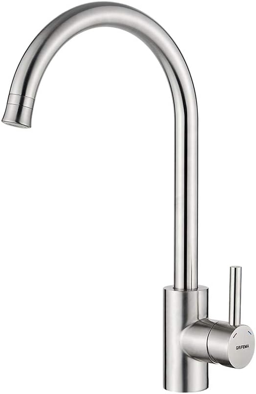 GRIFEMA G4011 Irismart, Low Pressure Kitchen Sink Mixer Tap with Swivel