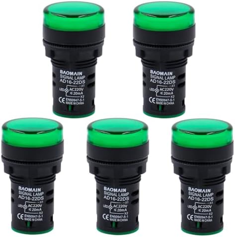 Lot De 10 Voyants Témoins LED Rouges 22mm - AC/DC 110V - Économes En Énergie - Pour Tableaux Électriques