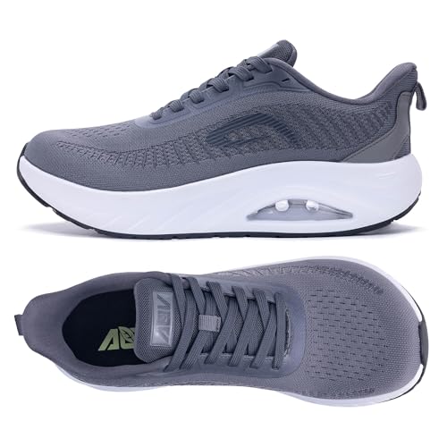 Image of GANNOU Wide Toe Box Shoes for Men Arch Support Walking Shoes Plantar Fasciitis Orthotic Tennis Sneakers