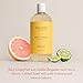 Deep Steep Grapefruit Bergamot Body Wash, Hydrating Shower Gel with Hyaluronic Acid & Shea Butter for Sensitive Skin, Bodywash for Women & Men, 17 Fl Oz, 1-Pack
