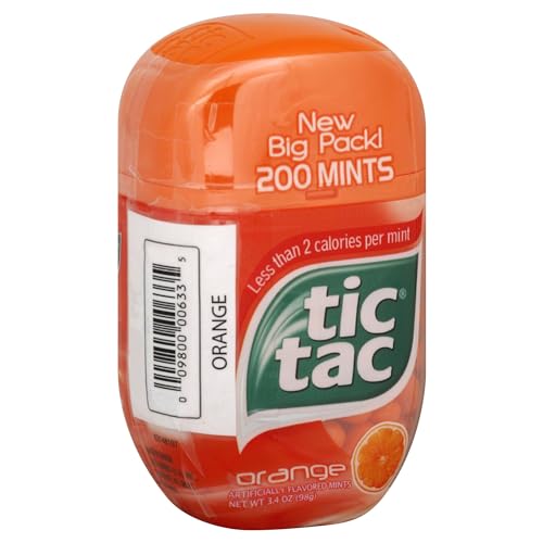 Tic Tac Mints, Orange Flavored Mints, 3.4 ounces, 200 Count(package may vary