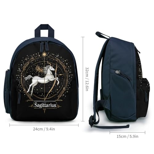 Sagittarius Zodiac Sign Cute Backpack Small Daily Daypack Travel Shoulder Bag with Adjustable Strap Graphic Print2
