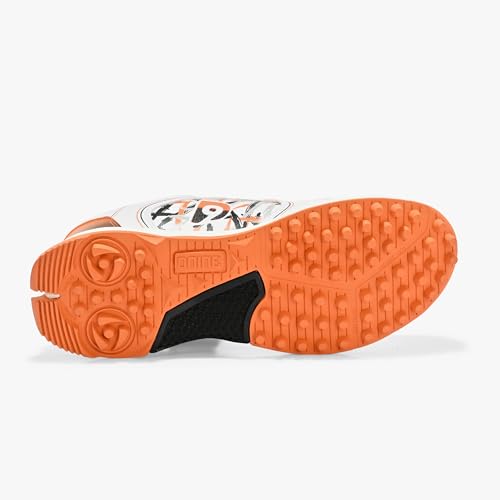 Image of DNINE Champion Mens Rubber Studs Cricket Shoes Orange /Blue /White & Orange /Black /White
