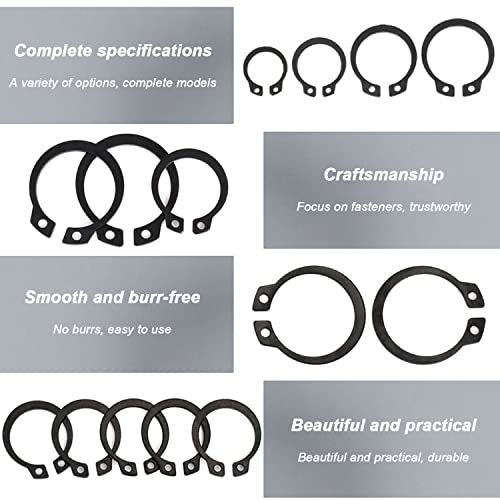 Circlips externes 7mm acier allié 65Mn pour composant électrique et automobile