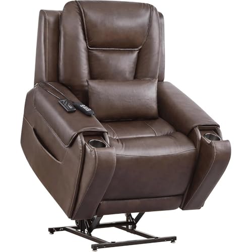 Sillón Plegable Cuero Marrón miniatura 1