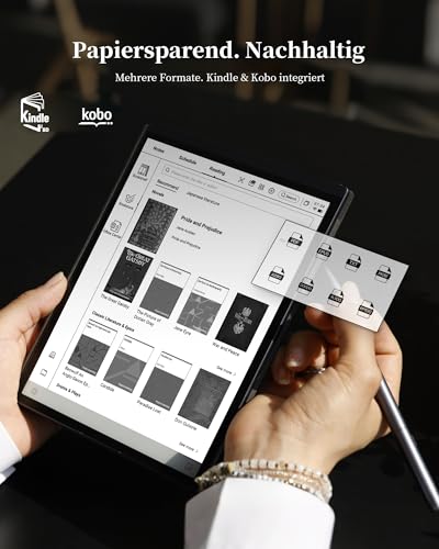 iFLYTEK AINOTE Air 2 mit Hülle, 20,8 cm (8,2 Zoll) AI-Note-Taking-Tablet mit 24 Stufen einstellbarem Licht, elektronisches Notizbuch mit Stift, Sprach-zu-Text-Transkription, mehrsprachige