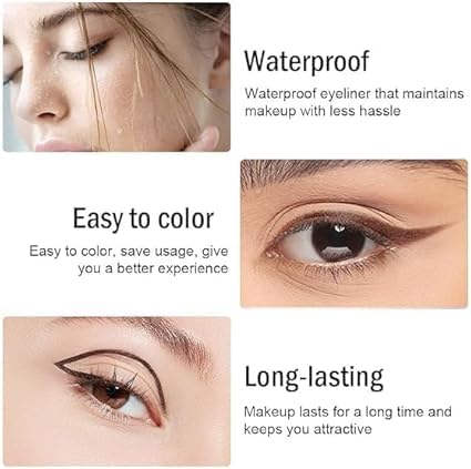 3 Pcs Colorato Gel Glitter Eyeliner,Eyeliner impermeabile Labbra Liner Ombra occhi Matite sopracciglia Penna Eye Makeup (02#+16#+23#)