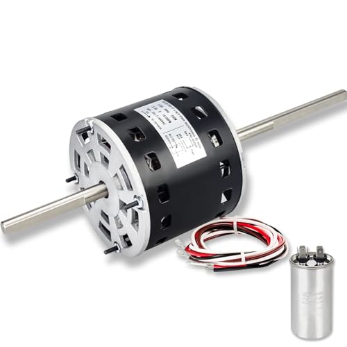 D1092 1468-3069 RV Air Conditioner Motor Compatible with Coleman Mach 6000 & 8000 Series RV AC Fan Motor, Replaces 7184-0156 7184-0432,1468-306 7855MVA-A11U, 1/3HP, 1675RPM, 2 Speed with Capacitor