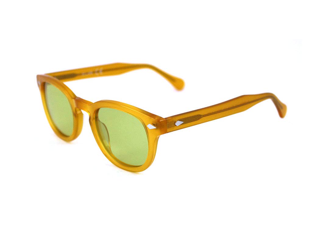 X-LAB 8004 Occhiali da sole stile moscot, 48mm, Giallo/Verde, Unisex