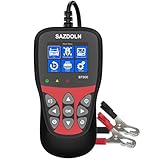 SAZDOLN BT900 Car-Battery-Tester 6V 12V, Automotive 100-2000CCA Battery-Load-Tester Analyzer, Digital Auto Battery Analyzer for Car Truck Marine Motorcycle SUV Boat,Black ﻿