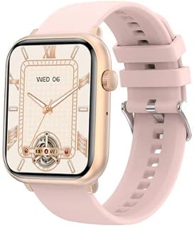 COLMI C80 (2023) Relógio inteligente Global de 1,78 polegadas AMOLED com Chamadas Bluetooth para telefone Android, iOS rastreador de atividades com monitoramento de frequência cardíaca de pressão arterial e teste spo2, chamada Bluetooth, IP67 IP68, teste de temperatura corporal 100 Modos Esporte Smartwatch para homens e mulheres (Rose Gold)