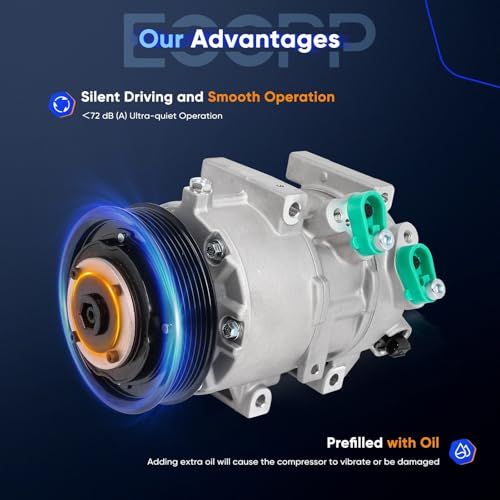 Image of ECCPP AC Compressor with Clutch 2018 Fit for Hyundai Tucson 2.4L 2017-2019 Fit for Kia Sportage 2.0L 2.4L Fast Cooling AC Compressor