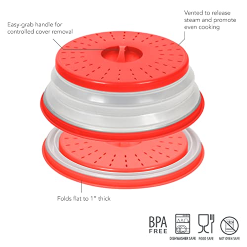 Tovolo Capa para micro-ondas, média, vermelho maçã doce