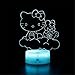 Lampade per Ragazzi Ciao Cartone Animato Kitty Ragazza Regali Tocco LED Lampada Da Tavolo Scrivania 16 Cambiare Colore Touch Interruttore Scrivania Luce Notte per Bambini Amici Regalo