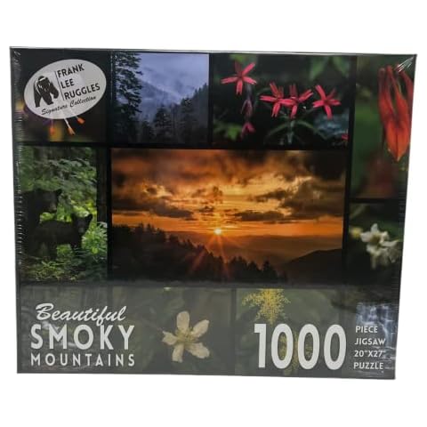 Education Outdoors Smoky Mountains Jigsaw Puzzle - 1000 Piece National Park Photo Puzzle - Family Fun Activity Cover