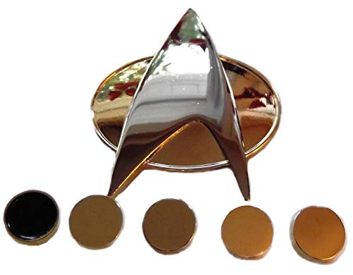 Star Trek THE NEXT GENERATION Full Size Communicator PIN and 5 Ranking PIPS Star Trek THE NEXT GENERATION Full Size Communicator PIN and 5 Ranking PIPS