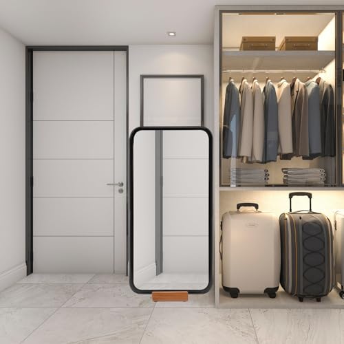 Soporte para espejo de pie de madera en dormitorio con diseño moderno 6