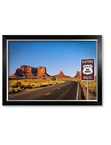 Ipic - Love Across America: Arizona Adventurers. Unique Gift For Anniversary, Wedding, Birthday. Personalized Wall Decor With Names And Date. Framed Giclee Wall Art. 33X23 #TOP1