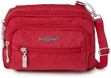Baggallini Triple Zip Small Crossbody Bag