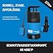 Güde Schmutzwassertauchpumpe GS 4002 P (400 W, 7500 l/h, Förderhöhe max 5 m, Eintauchtiefe max 4 m, Noryllaufrad, 10 m Anschlusskabel, variabel einstellbarer Schwimmerschalter, Thermoschutz)
