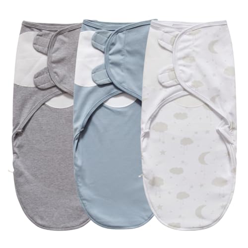 Image of Little Tots Swaddle Blanket for Baby Girl Boy Easy Change Infant Wrap 2 or 3 Pack Adjustable Sleep Sack for Newborn Babies 0-3 Month