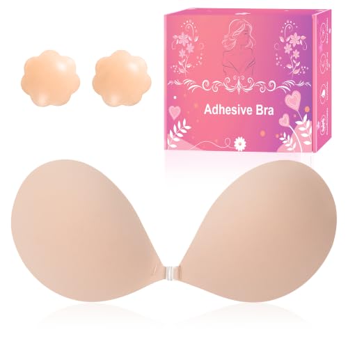 Image of Sticky Bra Push Up Lift Invisible Adhesive Bra Strapless Backless for Women