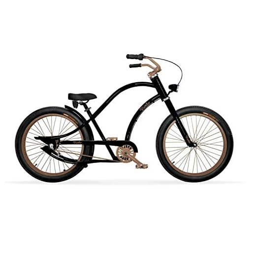 Vivelo Chopper Beach Cruiser for Men Complete Bike | Lightweight Aluminium Frame, Coaster Brake, Lights, 26-Inch | Adult Bicycle Perfect for City, Outdoors, Terrain, Urban Hills | (7-Speed, James)