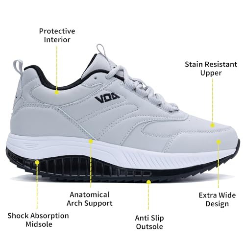 QAUPPE Womens Walking Shoes with Arch Support Wide Plantar Fasciitis Sneakers Tennis for Foot Pain Relief2