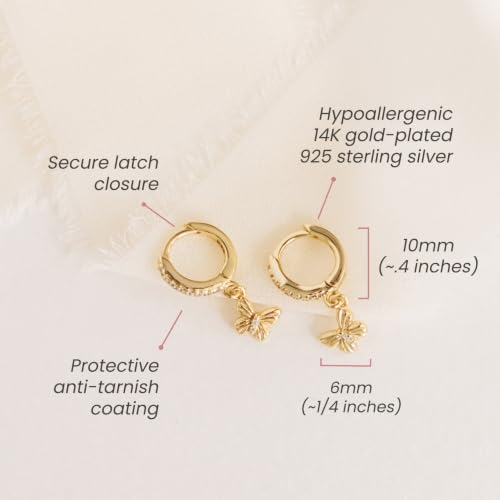 Image of Cherished Moments Huggie Earrings, .925 Sterling Silver or 14k Gold-Plated
