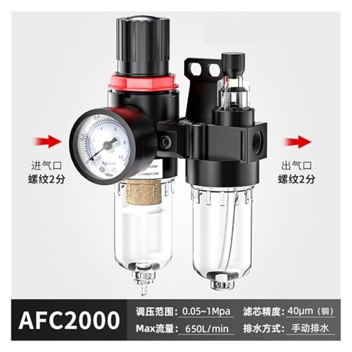 Compresor de aire filtro neumático AFC2000 con separador de aceite y agua para bomba de aire 3