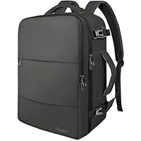 Taygeer Rucksack Flugzeug, 14 Zoll Notebook Rucksack mit USB Ladeanschluss, Reiserucksack Flugzeug Handgepäck für Ryanair, Leicht Carry On Backpack Leicht für Business, Fitness, Campus, Dunkelgrau