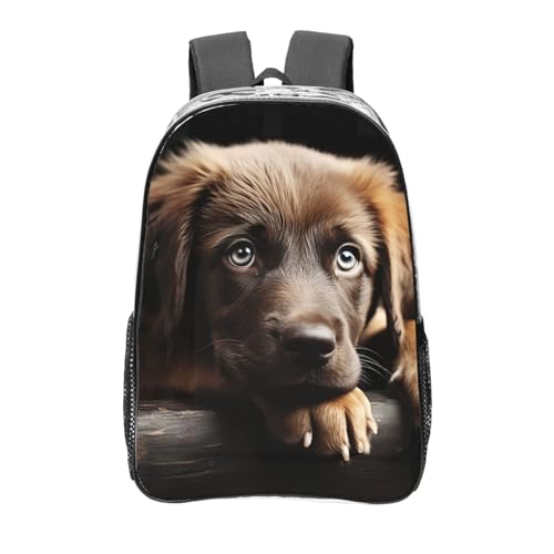 Puppies Dog Clear Backpack Heavy Duty PVC Transparent Backpacks Large See Through Bag for Work Travel
