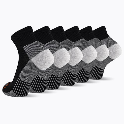Image of Merrell Unisex Adult Men's and Women's Recycled Cushioned Ankle Socks - 6 & 12 Pairs - Hiking Arch Support