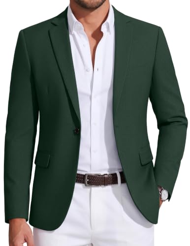 Image of COOFANDY Mens Sport Coat Casual Blazer One Button Business Suit Jacket
