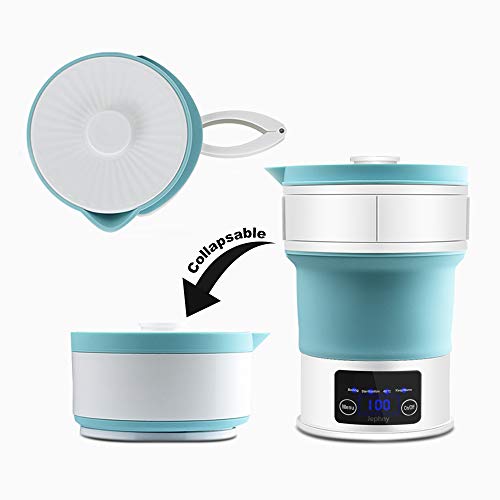 Travel Foldable Electric Kettle - LED Display- Food Grade Silicone, Collapses for Easy