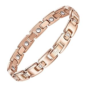JEROOT Titan Magnetarmband Roségold Zirkonia