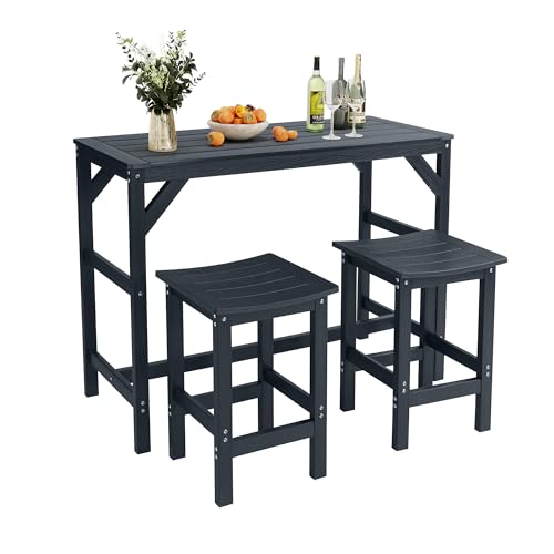 Sunnibety 3-Piece HIPS Patio Bar Set