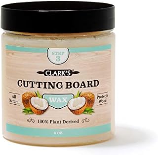Coconut Cutting Board Wax (6 ounces) by CLARK'S | Made with Refined Coconut